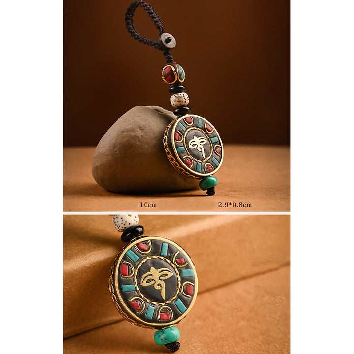 Buddha Stones Tibetan Om Mani Padme Hum Bodhi Seed Peace Key Chain - image 10