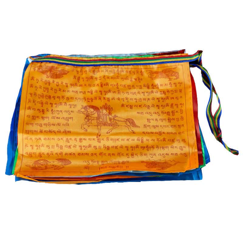 Tibetan 5 Colors Windhorse Blessing Outdoor 20 Pcs Prayer Flag - image 19