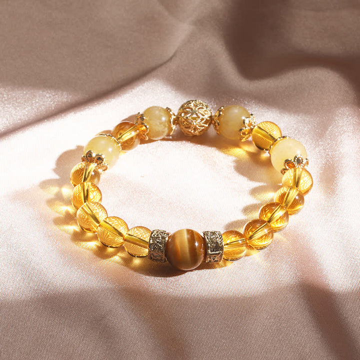 Buddha Stones Citrine Generosity Prosperity Beaded Bracelet - image 4