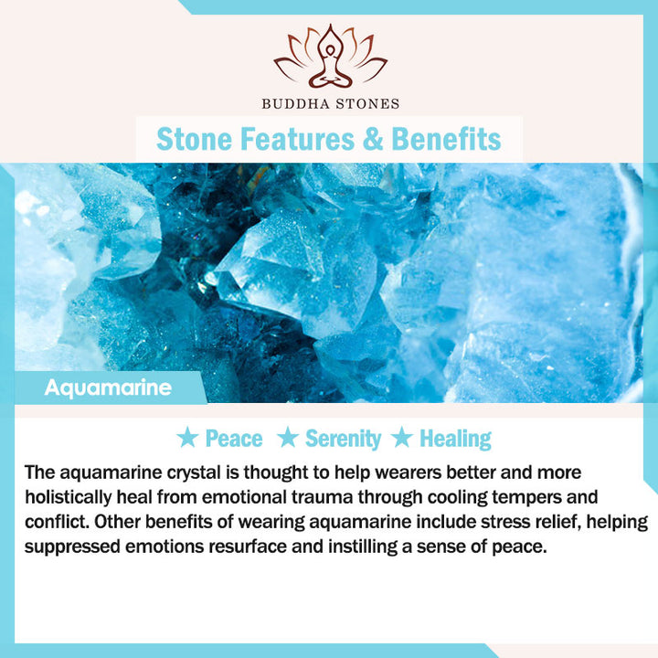 Buddha Stones Natural Aquamarine Serenity Bangle Bracelet - image 6