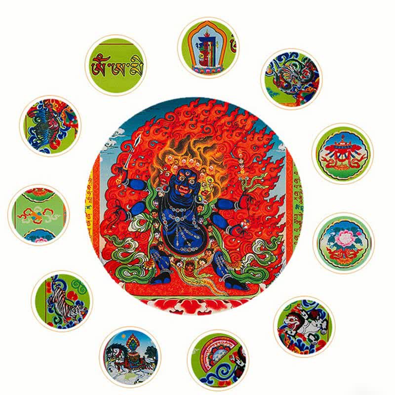 Buddha Stones Tibetan 10 Colors Windhorse Buddha Healing Auspicious Outdoor Prayer Flag - image 19