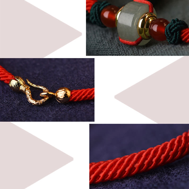 Buddha Stones Tibetan Green Aventurine Luck Braid String Bracelet - image 8