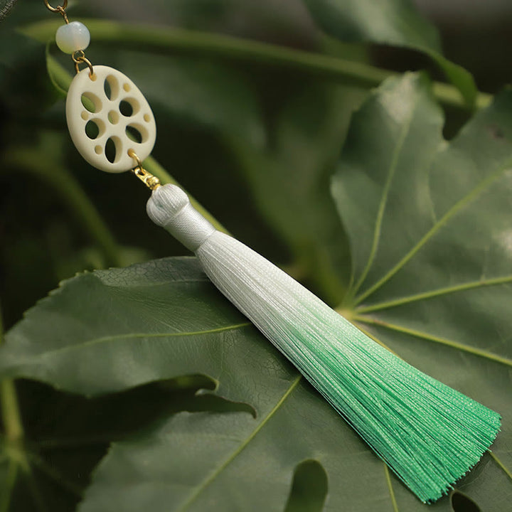 Buddha Stones Luck Embroidery Lotus Koi Fish Rabbit Flower Hanfu Bag Crossbody Bag Shoulder Bag - image 7