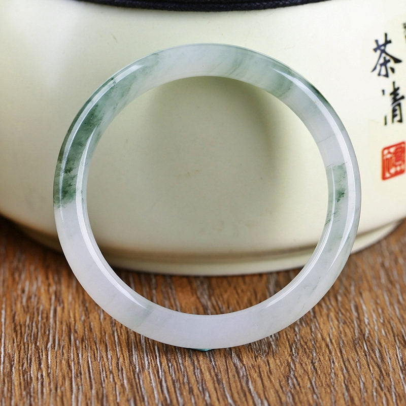 Buddha Stones Natural Jade Abundance Protection Bracelet Bangle - image 1