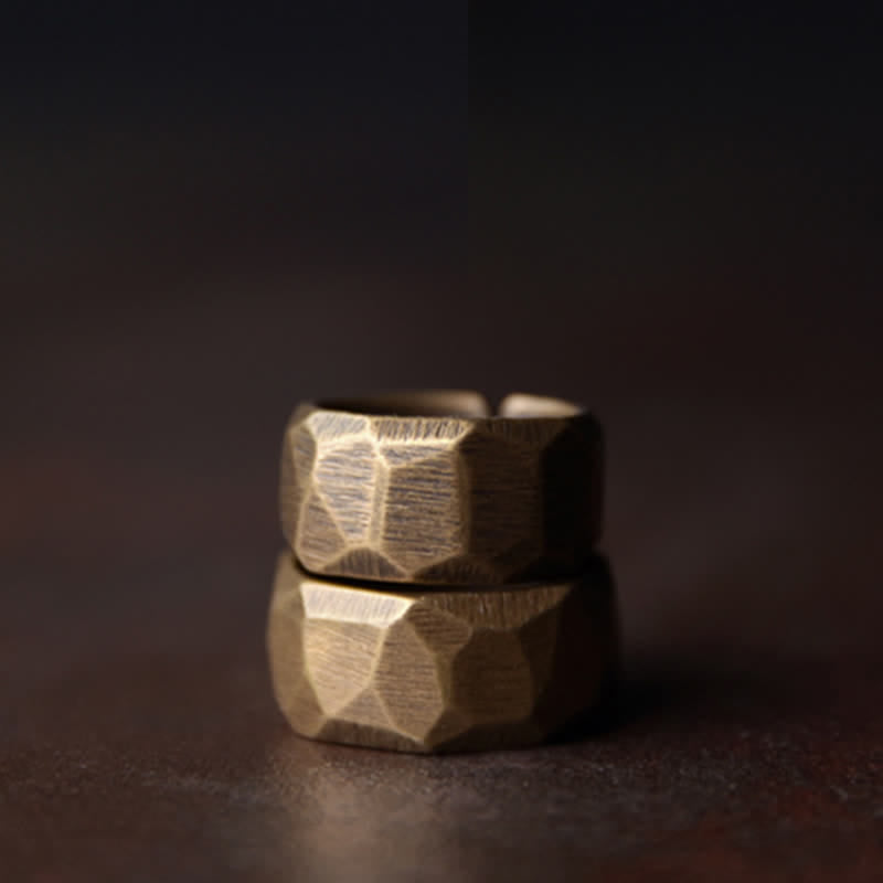 Buddha Stones Tibetan Simple Design Copper Wealth Ring - image 21