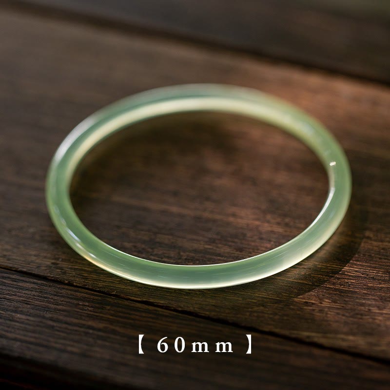 Buddha Stones Natural Green Chalcedony Strength Courage Cuff Bangle Bracelet - 60mm - image 11