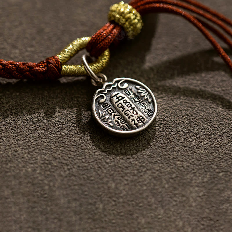 Buddha Stones Handmade 925 Sterling Silver Five Directions Gods of Wealth Luck Protection String Braid Bracelet - image 5