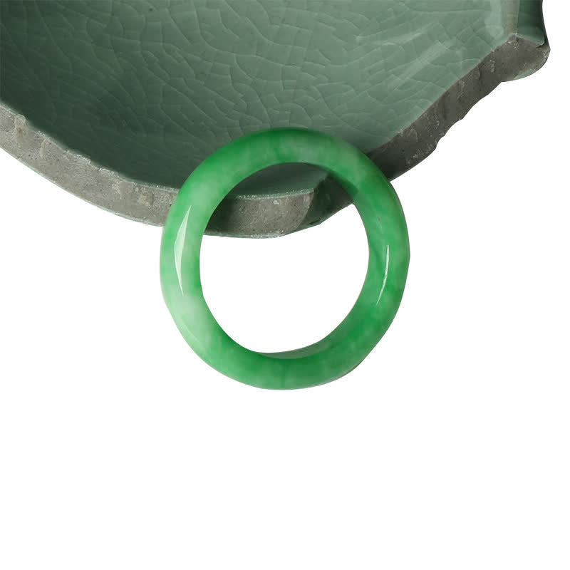 Buddha Stones  Jade Abundance Luck Ring - image 5