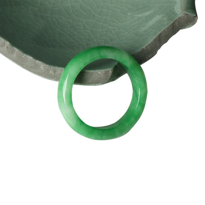 Buddha Stones  Jade Abundance Luck Ring - image 5