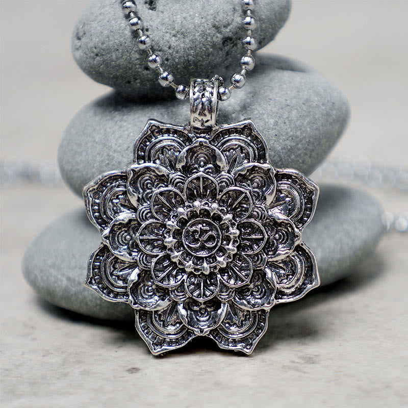 Buddha Stones Tibetan Lotus Blessing Necklace Pendant - 2 - image 4
