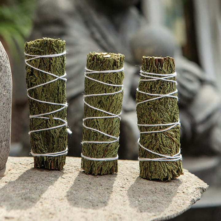 Buddha Stones Cedar Smudge Stick for Home Cleansing Incense Meditation and Rituals Cedar Sticks Incense Wands - image 5