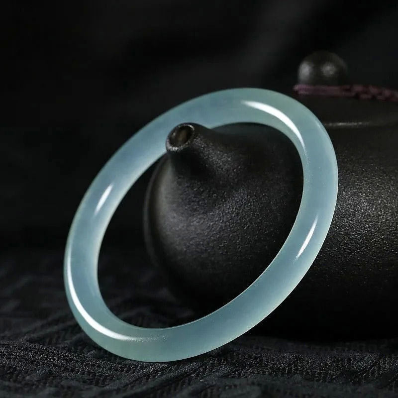 Buddha Stones Natural Jade Healing Blessing Bangle Bracelet - image 0