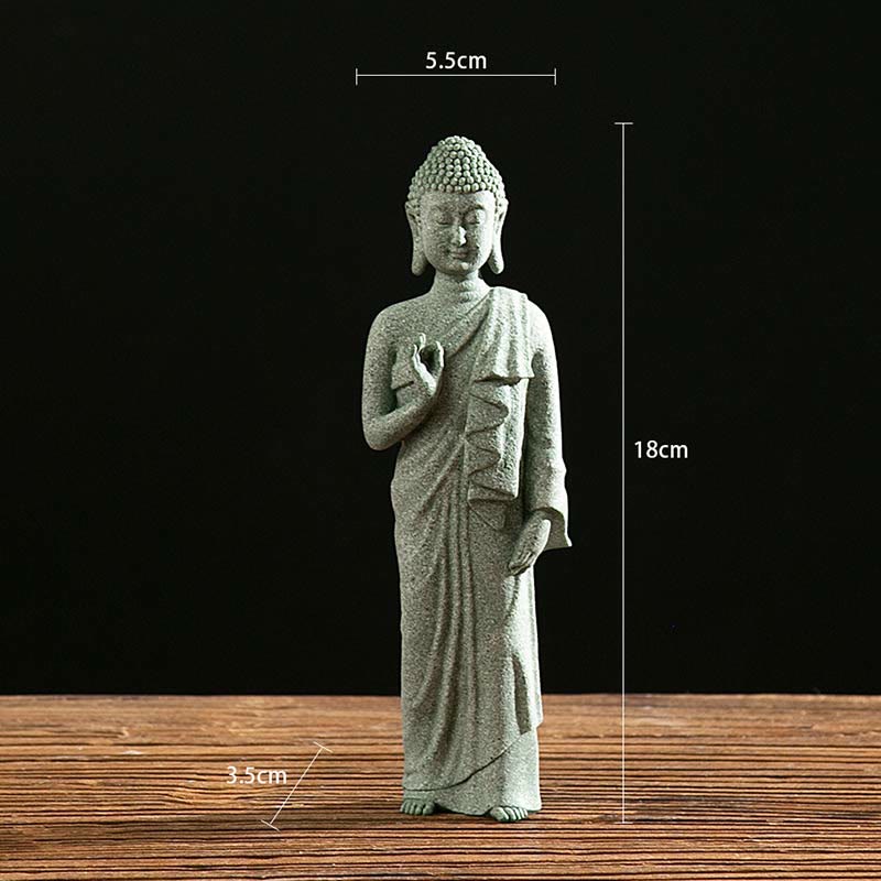 Buddha Stones Tibetan Meditation Contemplation Buddha Serenity Compassion Statue Figurine Decoration - Standing Right Hand 5.5*3.5*18cm - image 15