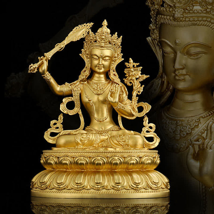 Buddha Stones Shakyamuni Amitabha Medicine Buddha Figurine Serenity Copper Statue Home Decoration - image 10