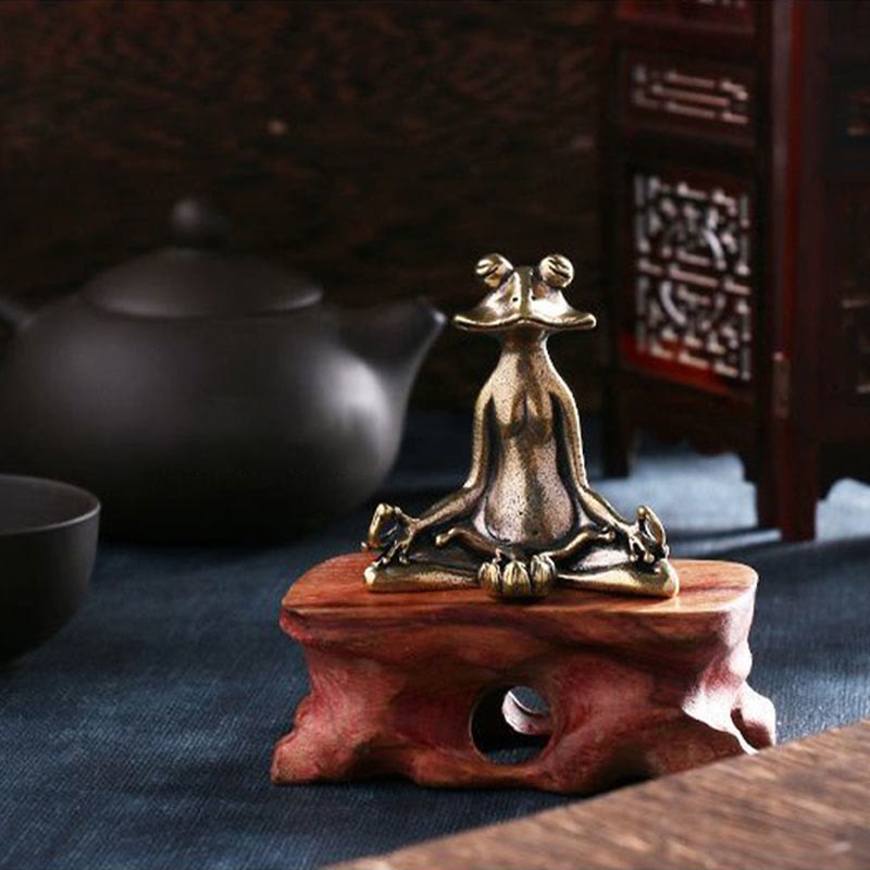 Buddha Stones Mini Small Frog Turtle Koi Fish Snail Crab Copper Wealth Home Decoration - image 9