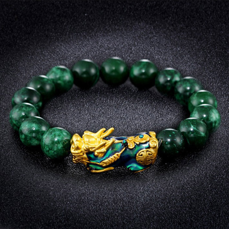Buddha Stones FengShui PiXiu Jade Protection Bracelet - image 1