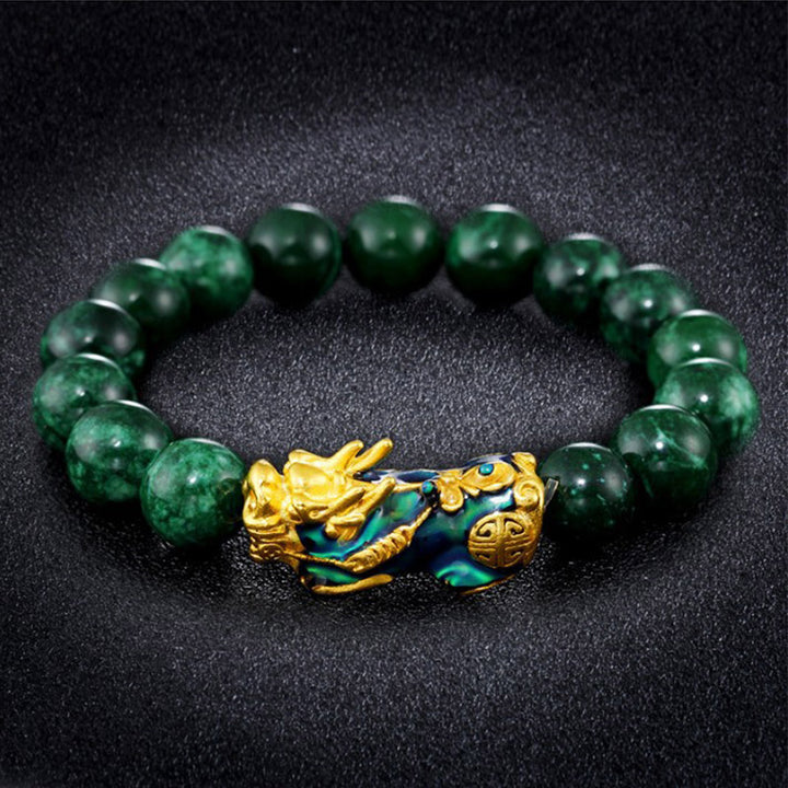 Buddha Stones FengShui PiXiu Jade Protection Bracelet - image 4