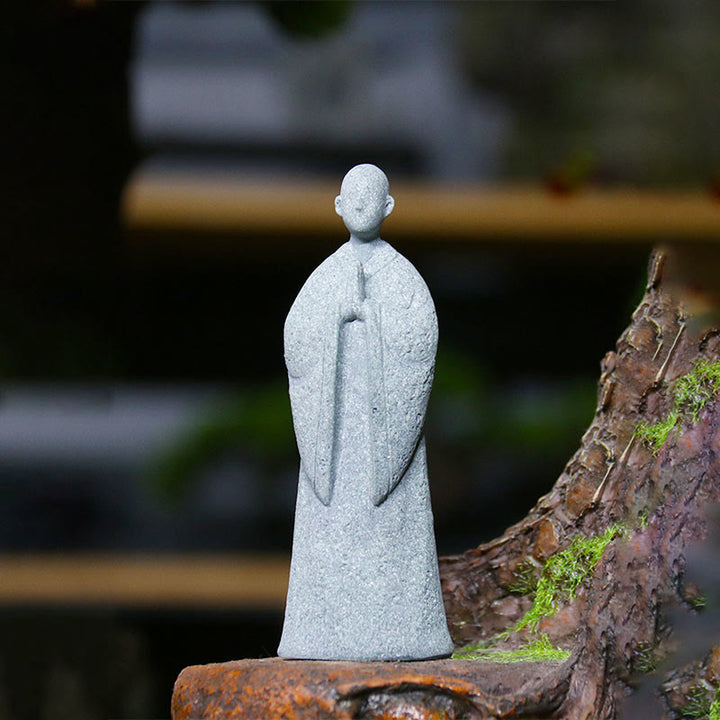 Buddha Stones Meditation Buddha Monk Serenity Home Decoration - Praying Buddha 3.5*2.5*9.5cm - image 12