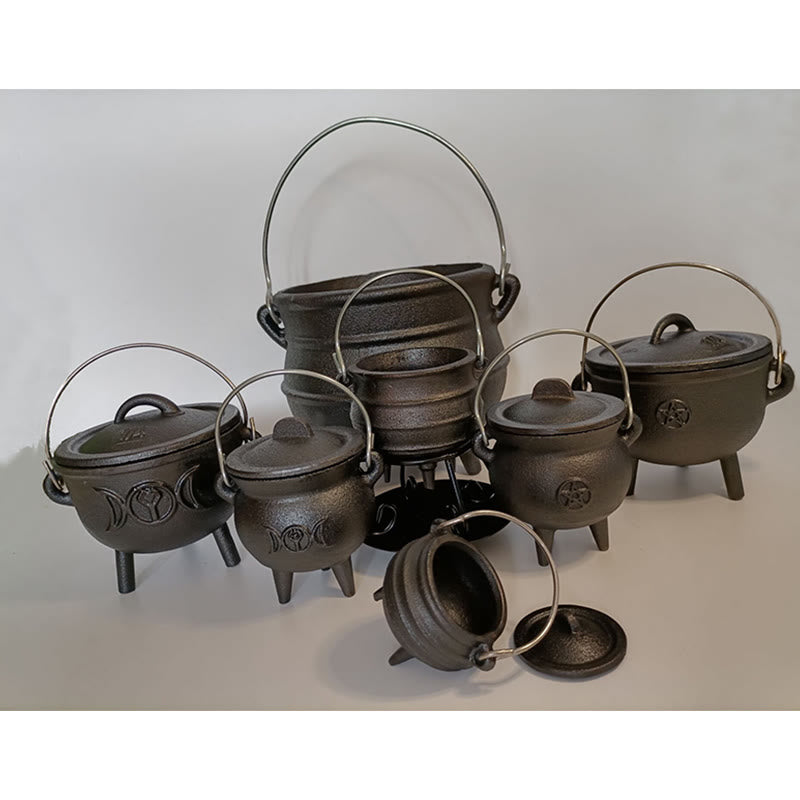 Buddha Stones Cast Iron Cauldron Prayer Altar Burning Holder Incense Sage Smudging Rituals Use Items - image 10