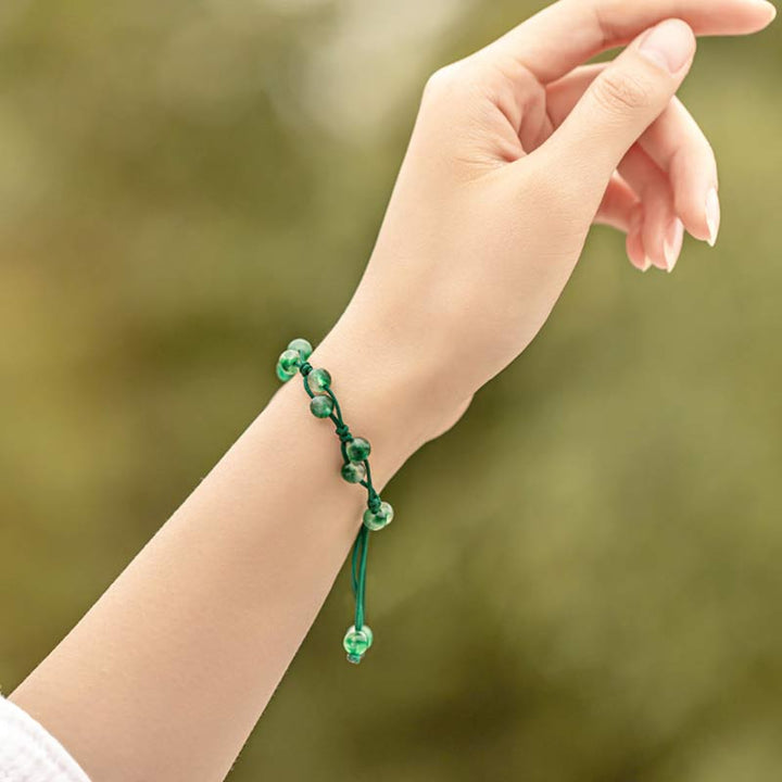 Buddha Stones Red Agate Moss Agate Cinnabar Calm Bracelet - image 23