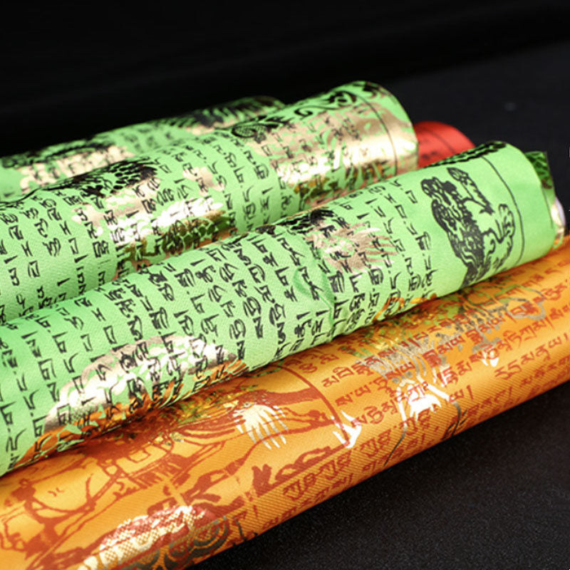Tibetan 5 Colors Windhorse Blessing Dragon Pattern Outdoor 20 Pcs Prayer Flag Decoration - image 1