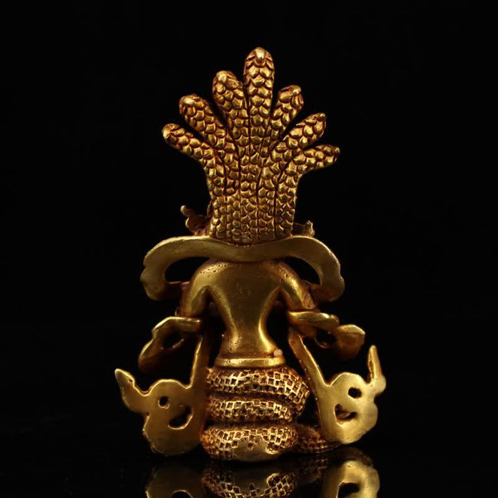 Buddha Stones Bodhisattva Nagarjuna Protection Copper Statue Decoration - image 7