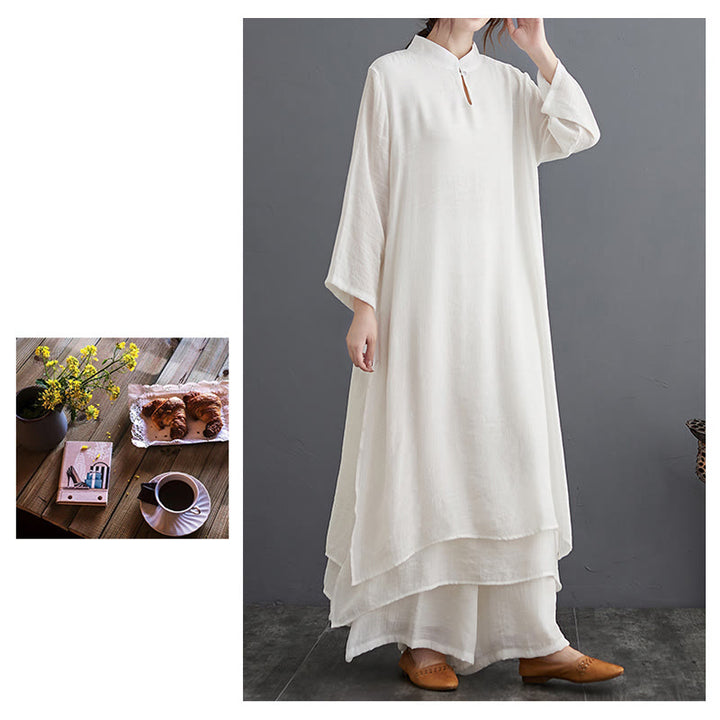 Buddha Stones Simple Pattern Meditation Prayer Spiritual Zen Practice Yoga Clothing Women's Set - image 23