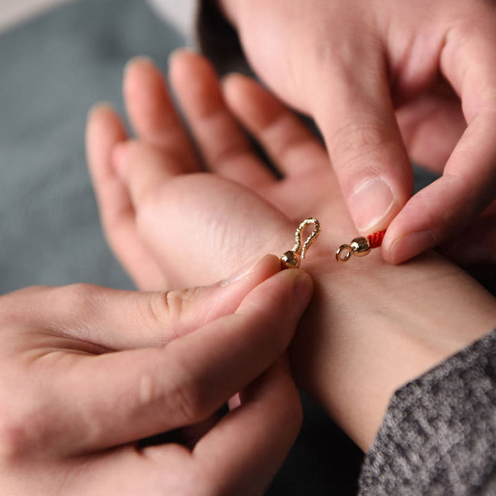 Buddha Stones Tibetan Green Aventurine Luck Braid String Bracelet - image 6