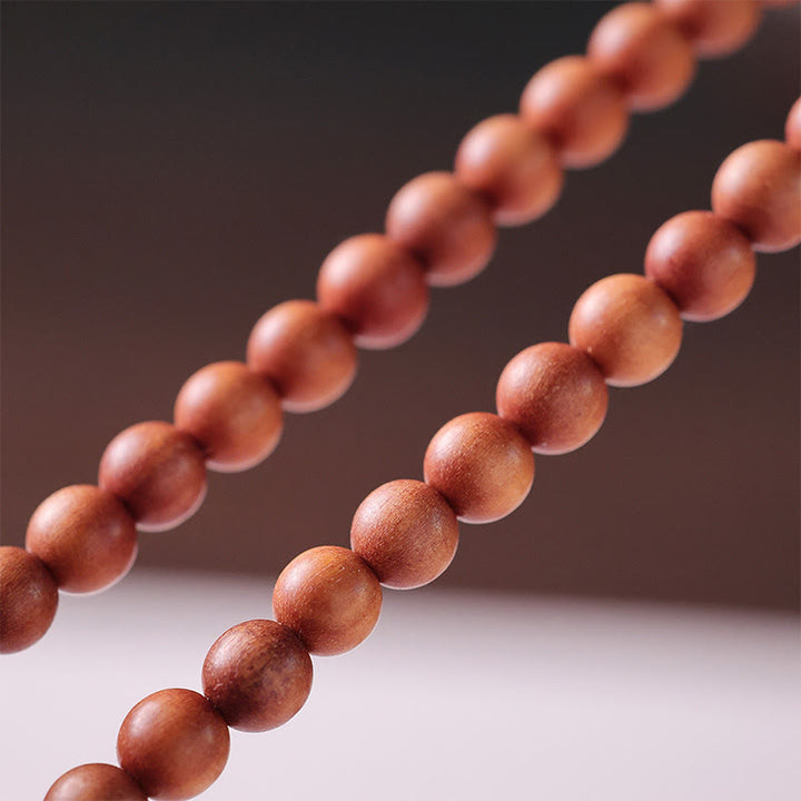 Buddha Stones Sandalwood Hetian Jade Protection Double Wrap Bracelet - image 4