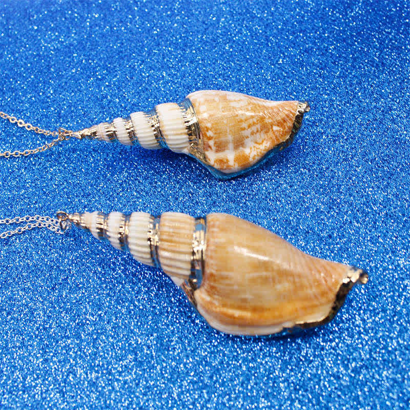 Natural Shankha Conch Shell Seashell Lucky Necklace Pendant - image 17