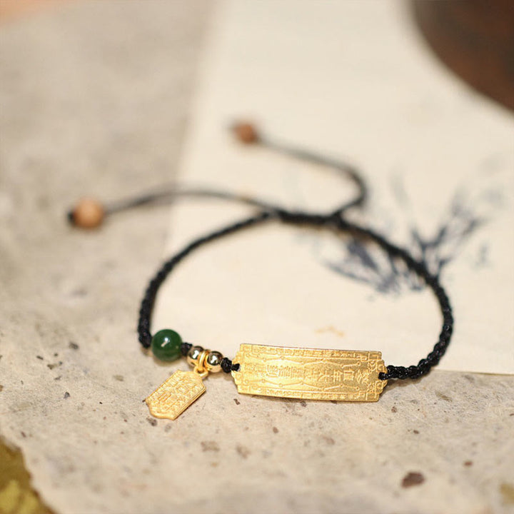 Buddha Stones 925 Sterling Silver Handmade Multicolor String Protection Luck Charm Braid Bracelet - Black Fortune Bracelet(Wrist Circumference 14-20cm) - image 13