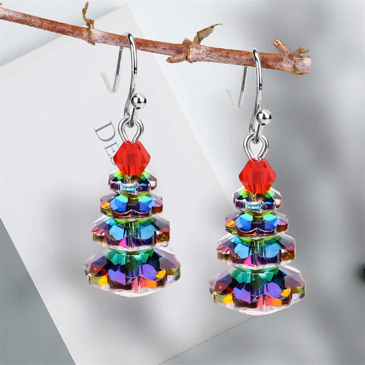 Various Crystals Christmas Tree Amethyst Peace Healing Drop Earrings - image 8