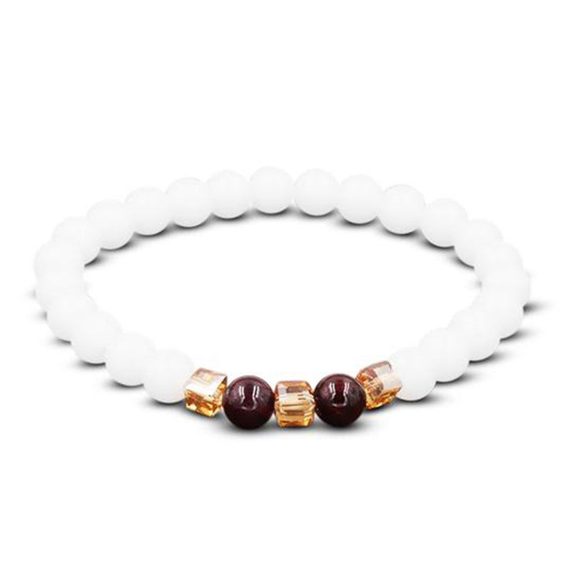Buddha Stones Natural White Jade Protection Bracelet - image 0