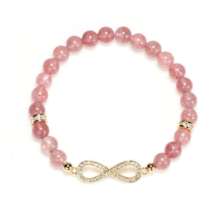 Buddha Stones Natural Strawberry Quartz Positivity Healing Bracelet - image 3