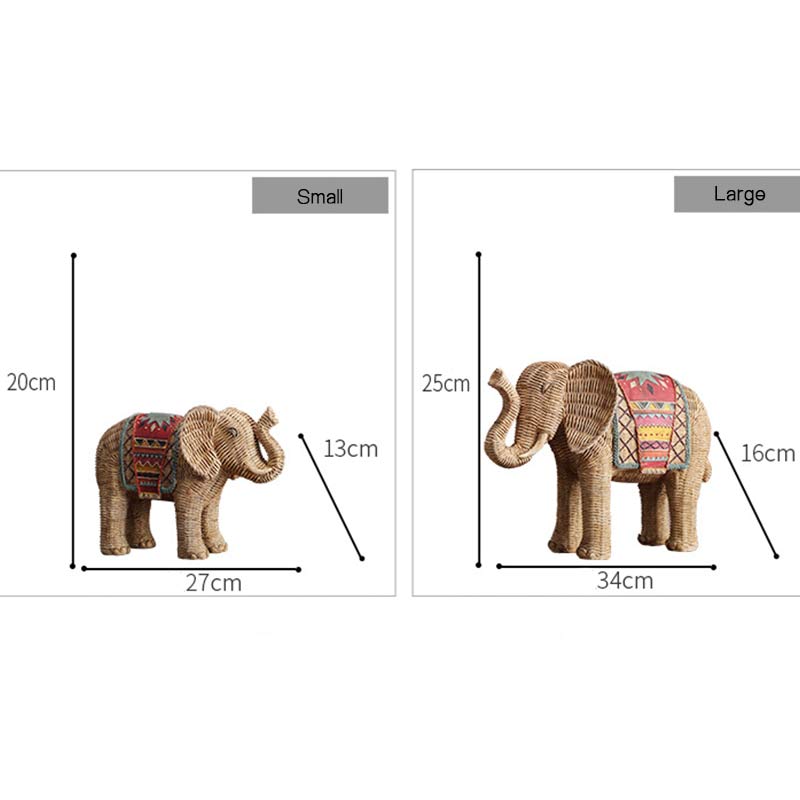 Buddha Stones Elephant Resin Wisdom Wealth Home Decoration - image 16