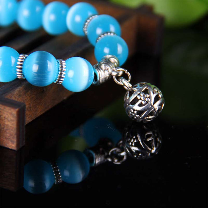 Buddha Stones Tibetan Cat Eye Lucky Bracelet - image 10