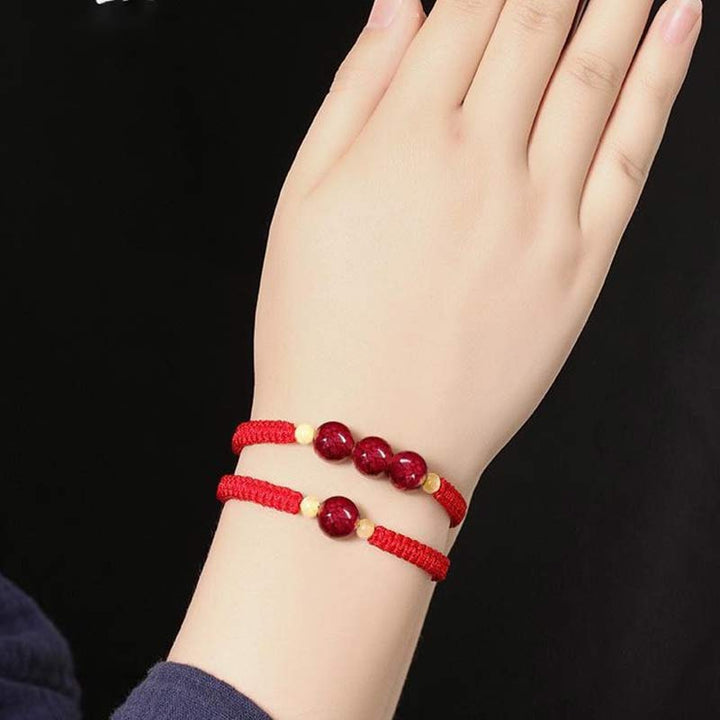 Buddha Stones Cinnabar Blessing Red String Bracelet For Kids - image 6