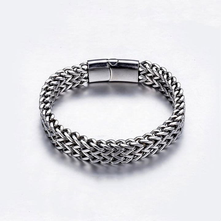 Buddha Stones Fish Scale Magnetic Buckle Titanium Steel Balance Bracelet Bangle - image 6