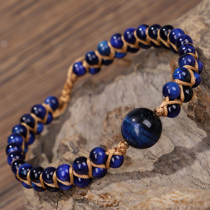 Buddha Stones Divine Blue Tiger Eye Stone Protection Bracelet - image 3