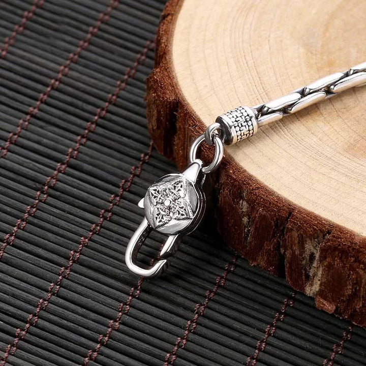 Buddha Stones Tibetan Double Dorje Om Mani Padme Hum Buddha Swastika Vajra Strength Bracelet - image 2