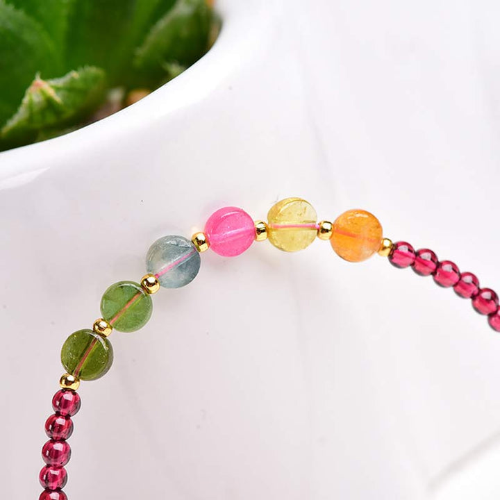 Garnet Tourmaline Butterfly Protection Bracelet Anklet - image 7