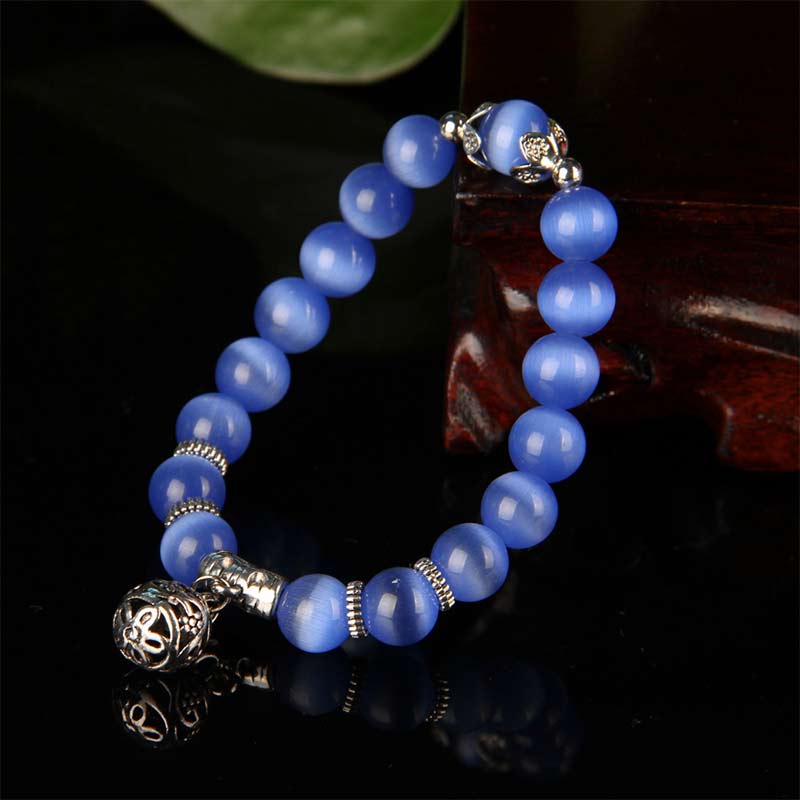 Buddha Stones Tibetan Cat Eye Lucky Bracelet - image 4