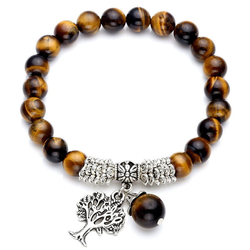Buddha Stones Natural Gemstone Tree of Life Lucky Charm Stretch Bracelet - image 26