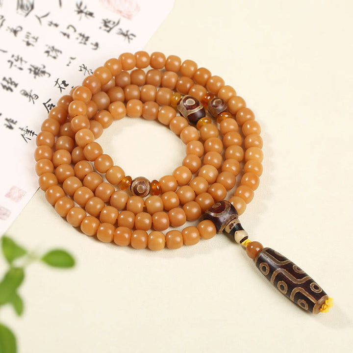 Buddha Stones Natural Bodhi Seed Lotus Dzi Bead Peace Harmony Charm Bracelet - 9*8mm Bodhi Seed&Dzi Bead - image 15