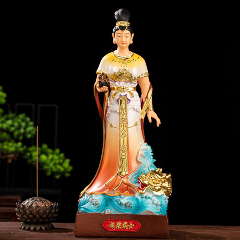 Buddha Stones Bodhisattva Nuwa Protection Resin Statue Home Decoration - image 6