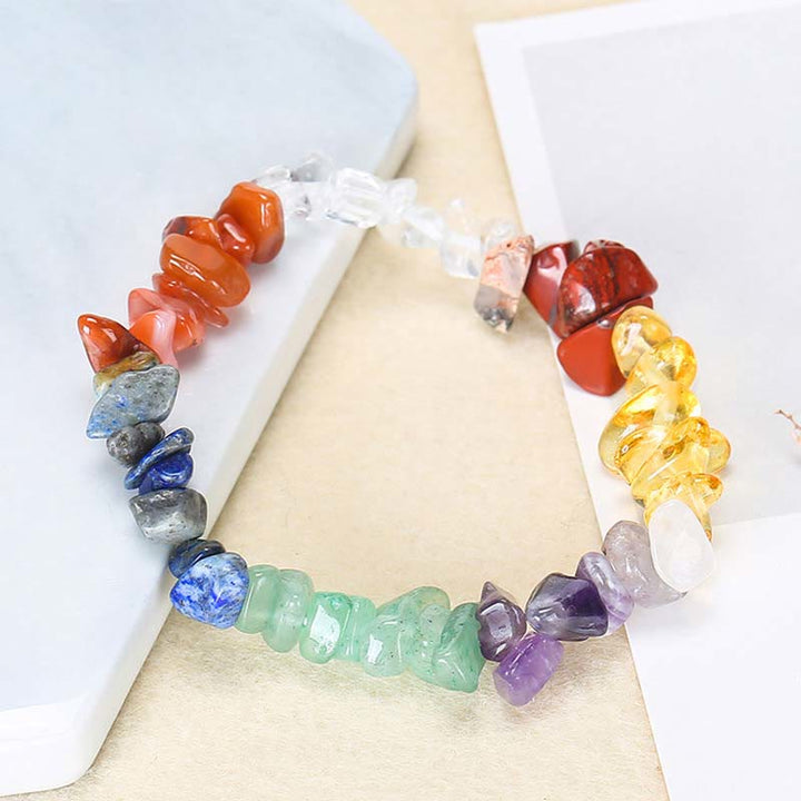 Natural Irregular Shape Crystal Stone Warmth Soothing Bracelet - image 56
