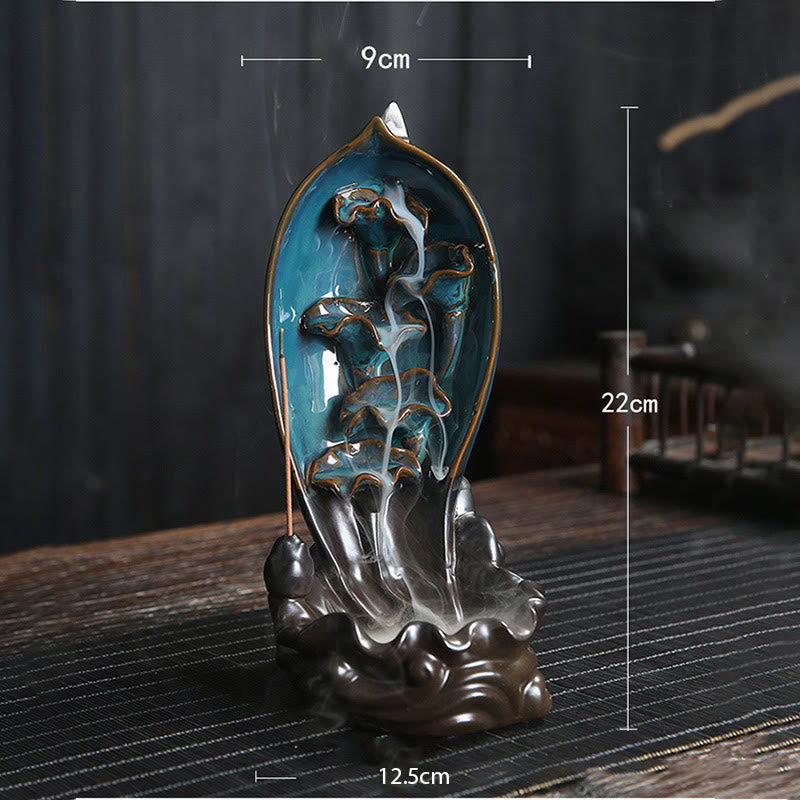 Buddha Stones Waterfall Incense Burner Backflow Incense Holder - image 9
