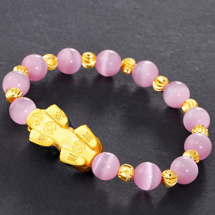 Buddha Stones Pixiu Cat Eye Lucky Bracelet - image 3