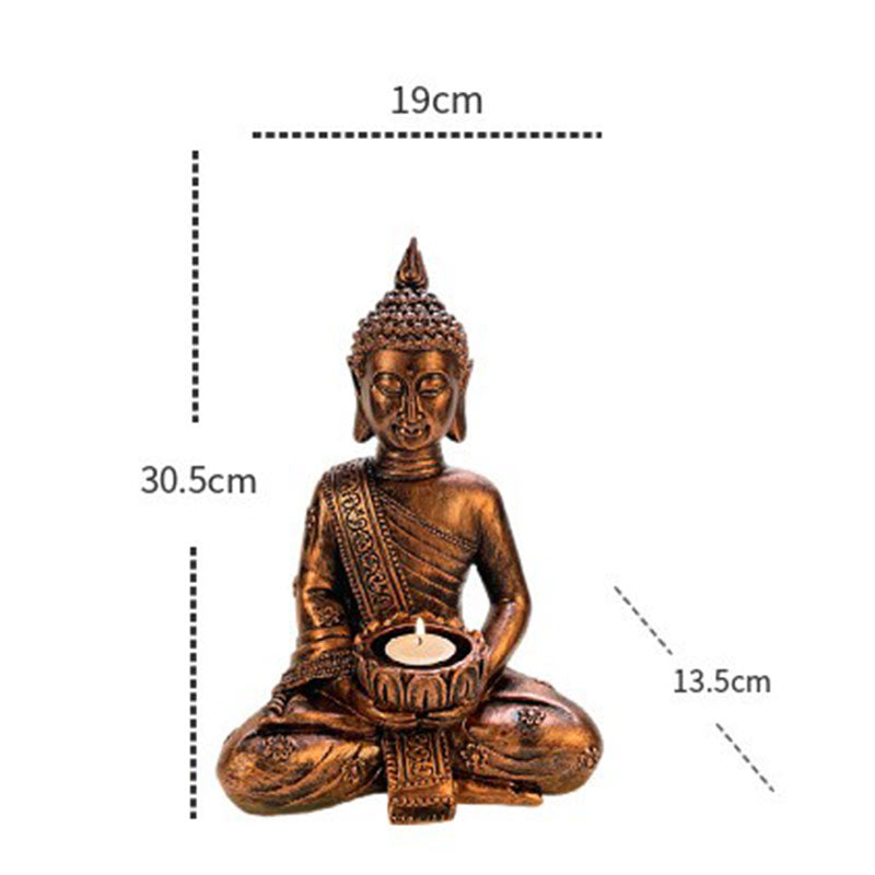 Buddha Stones Tibetan Buddha Blessing Decoration Candlestick - image 1