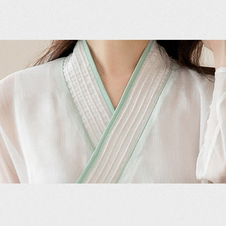 Buddha Stones Retro Prayer Zen Spiritual Meditation Practice Chiffon Clothing Women's Set - image 9